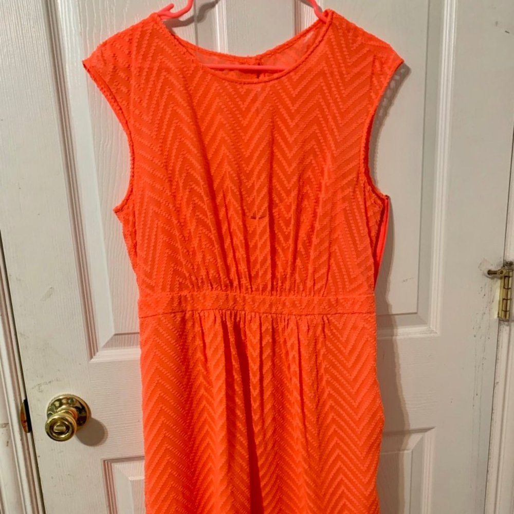 J. Crew Bright Orange A-Line Dress